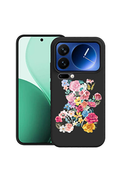 bestcase Carcasă ultra subțire TPU pentru Xiaomi 17 Pro, cu design ursuleț de pluș în culoarea florilor, 2100006 B 1550
