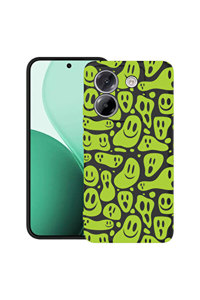 bestcase Carcasă ultra subțire TPU pentru Poco M7 Pro 5G, cu design verde acid smiley, 2100003 B 1051