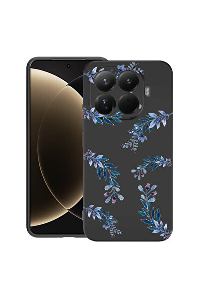 bestcase Husă premium din silicon pentru Xiaomi 15T Pro, cu design Flori albastre, 3100018 PB 116