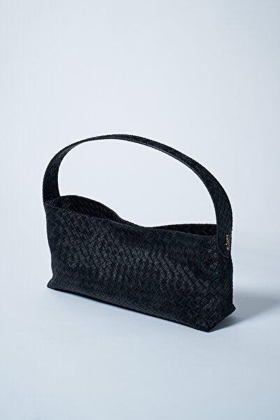 Fahhar حقيبة موس محبوكة باللون الأسود
