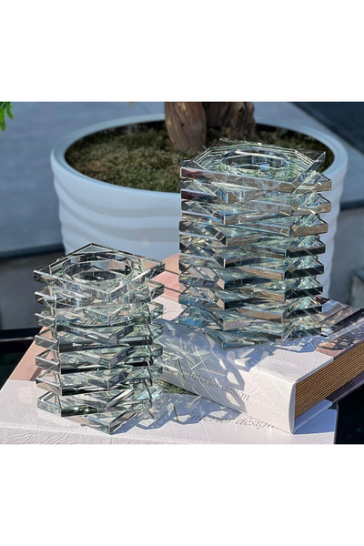 tuan design 2 Lİ KRİSTAL MUMLUK