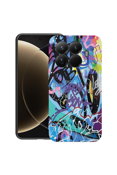 bestcase Husă premium din silicon pentru Xiaomi 15T Pro, cu design Graffiti, ...