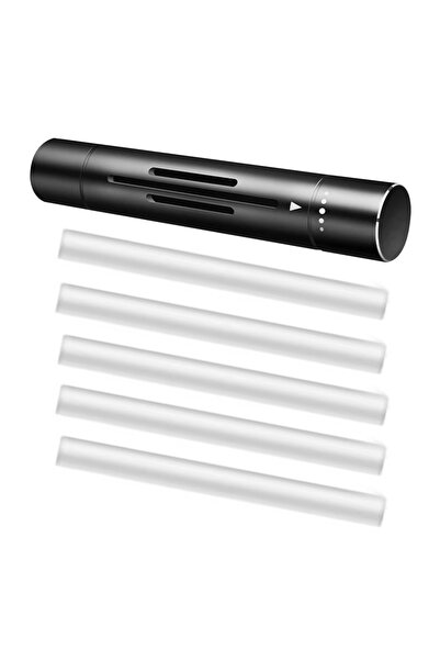 MaffStuff Car Air Freshener Black Aluminum 8.2×1.4 cm – Set of 5 Refills, Ventilation Clip