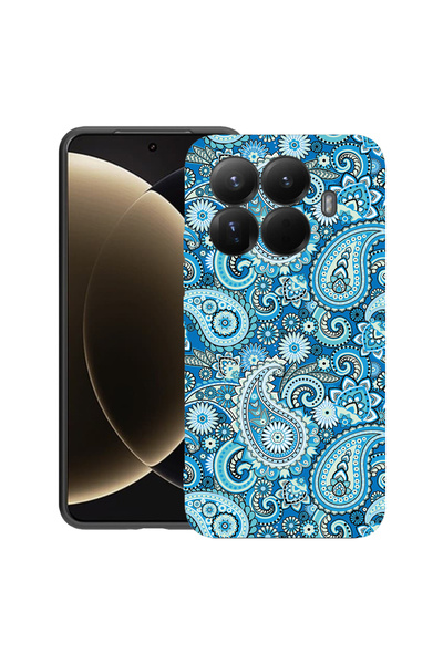 bestcase Husă premium din silicon pentru Xiaomi 15T Pro, cu design albastru n...