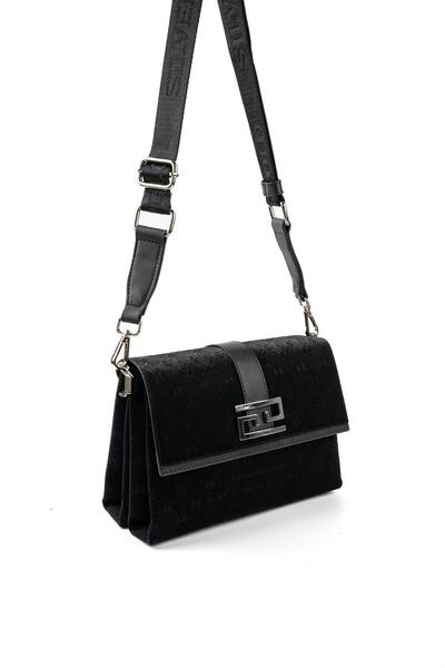 Silver Polo SP1009 Γυναικεία τσάντα χιαστί μόδας Μαύρη