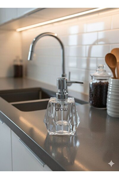 zaTen Pazar Acrylic Liquid Soap Dispenser (Prismatic Design)