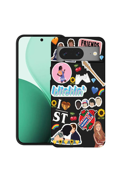 bestcase Carcasă ultrasubțire TPU pentru Google Pixel 8, cu design Friends Do...