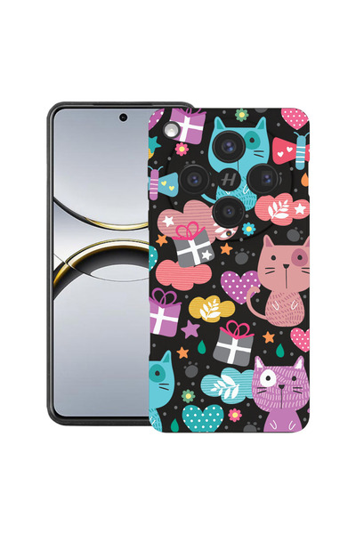 bestcase Husă premium din silicon pentru OPPO Find X8, cu design Lovely Cat, ...
