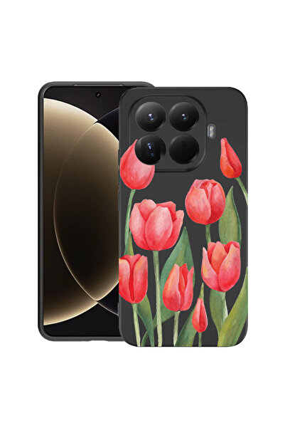 bestcase Husă premium din silicon pentru Xiaomi 15T Pro, cu design Red Tulips, 3100018 PB 633