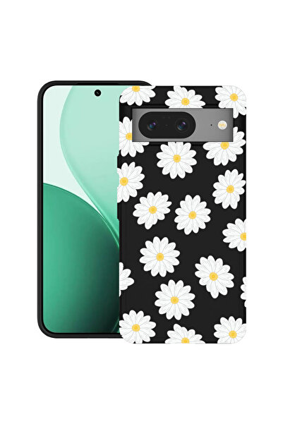bestcase TPU Ultra Slim Case For Google Pixel 8, cu Design Happy Flowers Daisy, 2100008 B 513