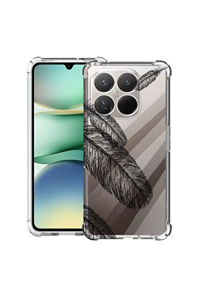 bestcase Husa Anti Shock compatibilă cu Motorola Moto G86 Power, Feathers Min...