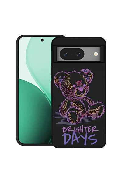 bestcase Carcasă ultra subțire TPU pentru Google Pixel 8, cu design ursuleț d...