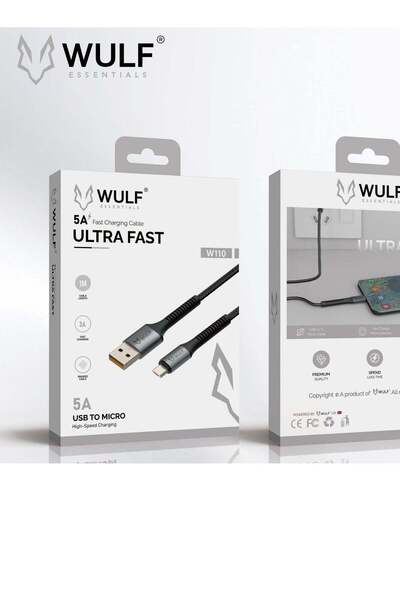 Wulf Essentials كابل USB إلى Micro W110 - شحن فائق السرعة 5 أمبير