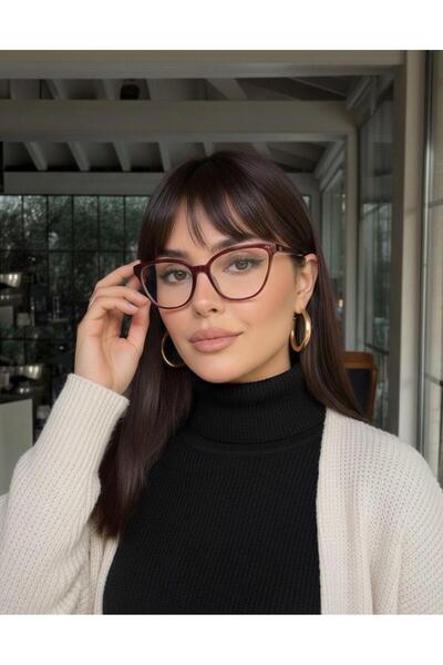 Makro Optik Women's Jasmin Blue Light Protection Screen Glasses Burgundy