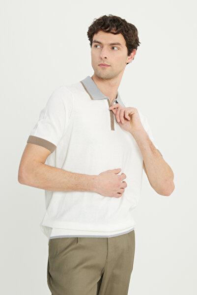 ALTINYILDIZ CLASSICS Men's Mink 100% Cotton Standard Fit Regular Cut Crew Neck Knitwear T-Shirt