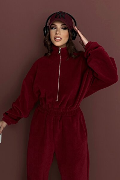 New Now Vi̇ka Zippered Fleece Jumpsuit