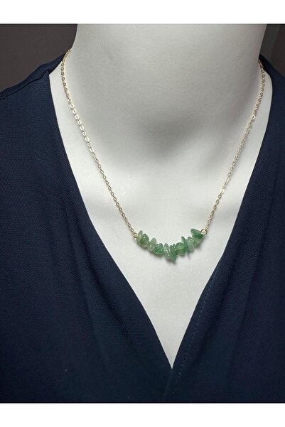 Uno Di Famiglia Aventurine Natural Stone Necklace, Natural Stone Necklace, Pinterest Style Necklace