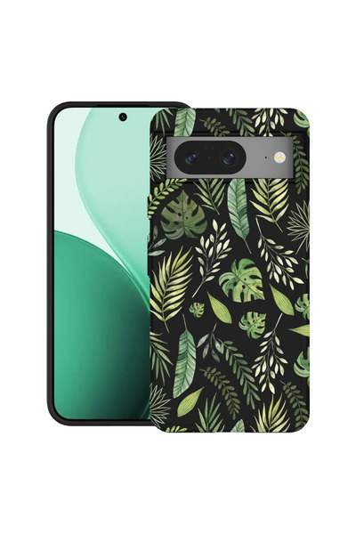 bestcase Carcasă ultra subțire TPU pentru Google Pixel 8, cu design frunze ve...