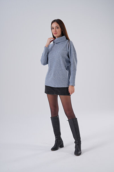 HOFY 1590 Degaje Yaka Yumoş Triko Ribbed Knit Blouse