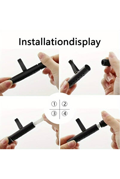 MaffStuff Car Air Freshener Black Aluminum 8.2×1.4 cm – Set of 5 Refills, Ventilation Clip