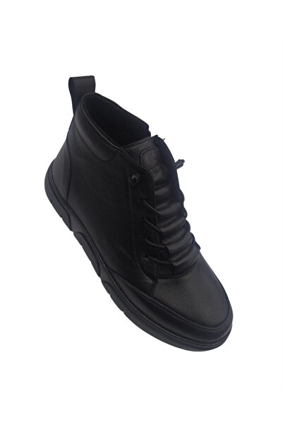 Ay Ayakkabım Akm-036 Women's Black (36-40) Leather Boots