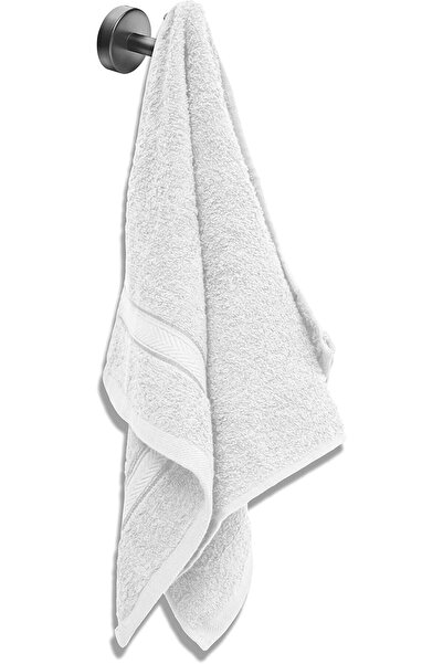 Xess Cotton-Rich 480 GSM Terry Ring Spun Hand Towel, 40 x 70 cm, White