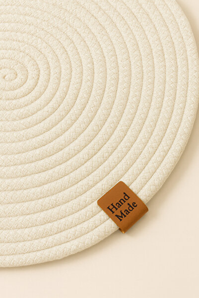 Febros Set de bumbac 100% de tacâmuri americane Jut Supla – 6, lucrate manual, suport rotund anti-alunecare