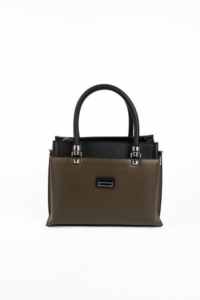 Silver Polo SP826 Geantă de mână pentru femei, simplă, maro- nurcă