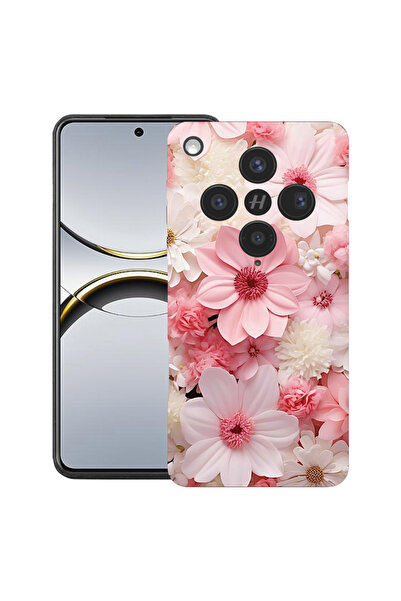 bestcase Husă premium din silicon pentru OPPO Find X8, cu design roz și alb m...