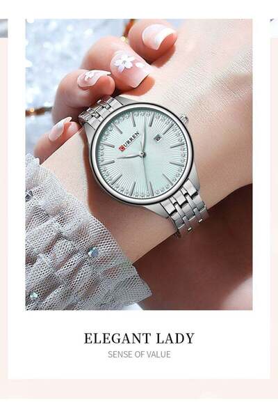 Curren -9099 Women's Stainless Steel Band Wrist Watch
