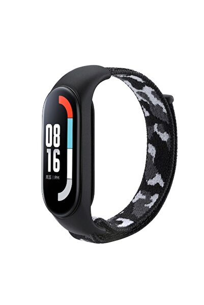 PHN MAG fitness strap compatible with Xiaomi Mi Band 3/4/5/6 — textile Velcro, water-resistant, Bl