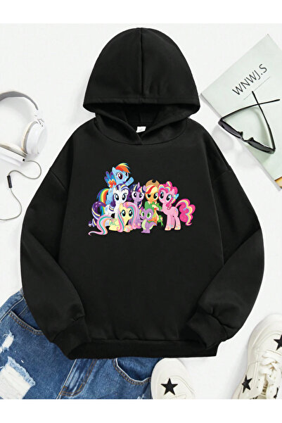 SVART WEAR Hanorac pentru copii cu glugă și buzunar cangur, imprimat cu unico...