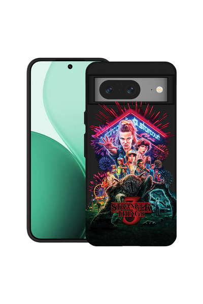 bestcase Carcasă ultrasubțire TPU pentru Google Pixel 8, cu design Stranger Things, 2100008 B 372