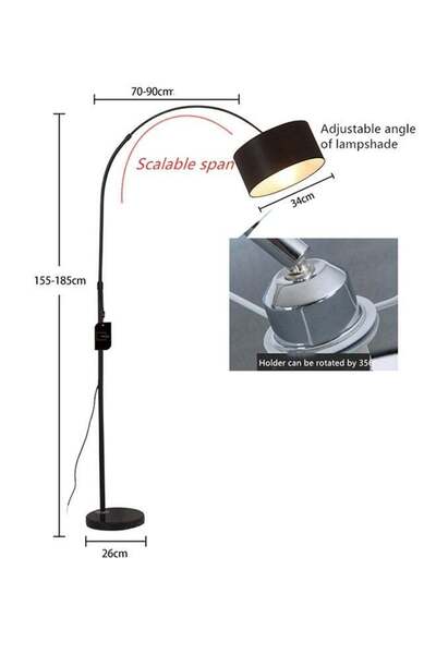co arma Sharpdo Floor lamp with bracket 180cm with remote control