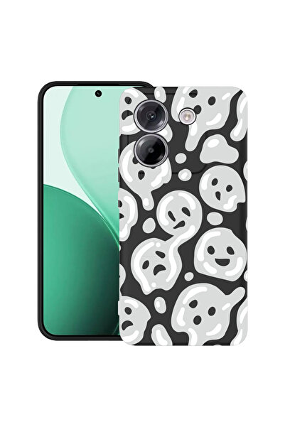 bestcase Carcasă ultra subțire TPU pentru Poco M7 Pro 5G, cu design gri acid smiley, 2100003 B 1000