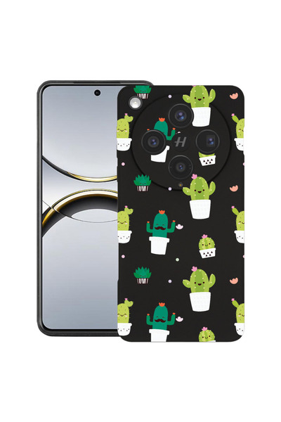 bestcase Husă premium din silicon pentru OPPO Find X8, cu design Happy Cactus, 2043686 PB 165