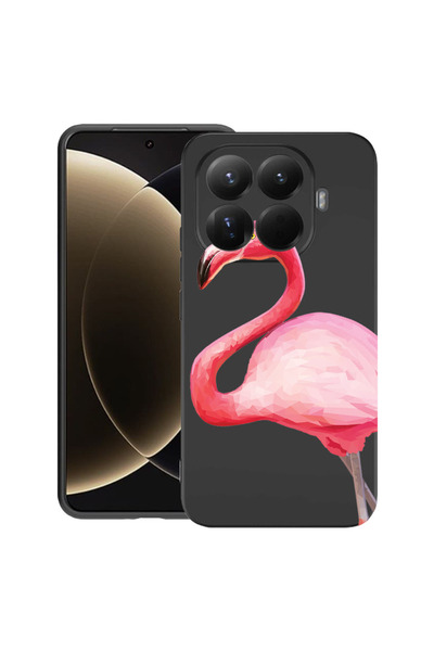 bestcase Husă premium din silicon pentru Xiaomi 15T Pro, cu design Pink Flamingo, 3100018 PB 55