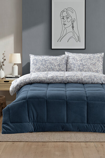 evdehome Cloudiva Sleep Set |   Wellsoft Double-Sided Double Size (Quilt+Fitted Sheet+Pillowcase)