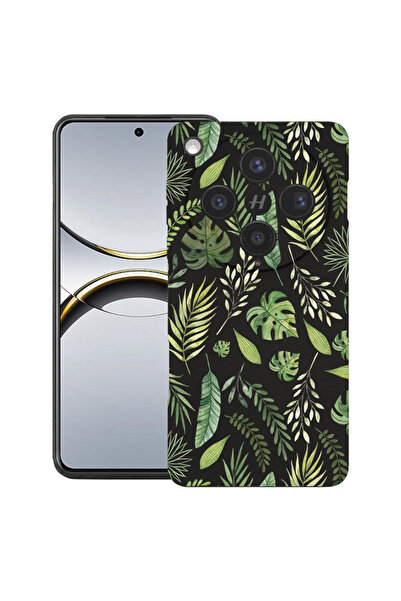 bestcase Husă premium din silicon pentru OPPO Find X8, cu design frunze verzi...