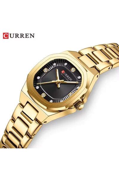 Curren 9104 Elegant Women's Watch Waterproof Luminous Stainless Steel Quartz Square Dial