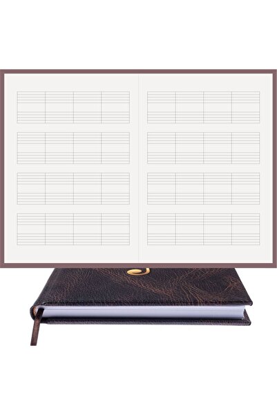 BİDEFTER Piano Note Book (Keyless K-Cl) 100% Handmade, Hand Sewing, 2026 Collection – Artistic Leather – A/5