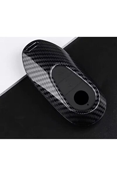 idealaksesuar Carbon Keychain Key Case Keychain Compatible for Mercedes New R...