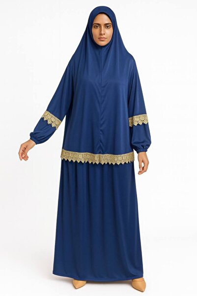 ALDAIYR Double Piece Women's Hijab Embroidered Prayer Dress Anti-Sweat Prayer...