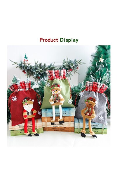 dalip Textile Christmas gift bag, Dalip, Reindeer model, 30x25 cm, Grey