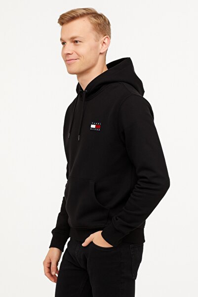 Tommy SİYAH KAPUŞONLU SWEATSHİRT HOODİE