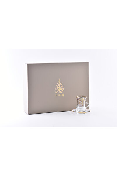 Dimlaj Duja Glass Tea Set CB/12-Gold
