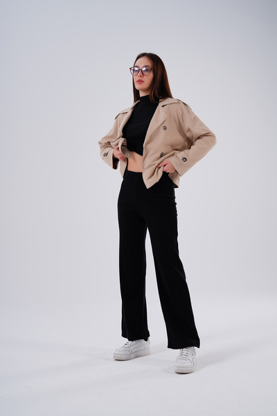 HOFY 1593 Yumoş Knitwear Ribbed Knit Trousers