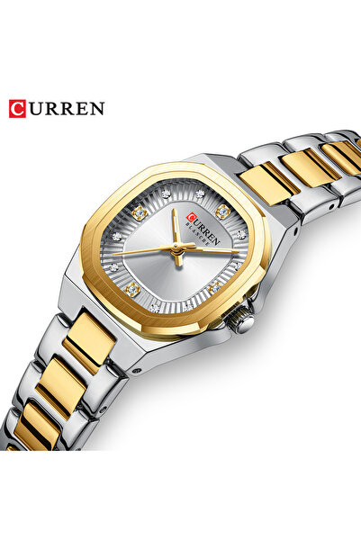 Curren 9104 Elegant Women's Waterproof Luminous Stainless Steel Quartz Square Dial Watch