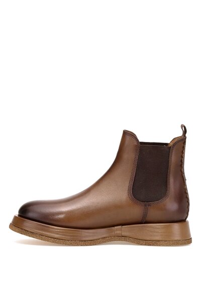 MARCOMEN 152-22327 Men's Genuine Leather Chelsea Boots Brown