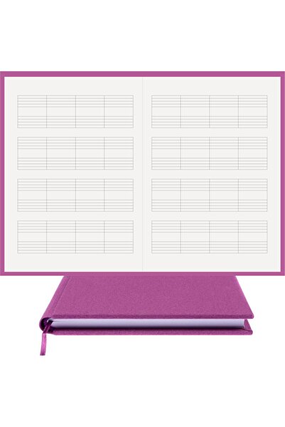 BİDEFTER Piano Note Notebook (Keyless K-Ç) 100% Handmade, Hand Sewing, 2026 Collection, Viscose Fabric – A/5